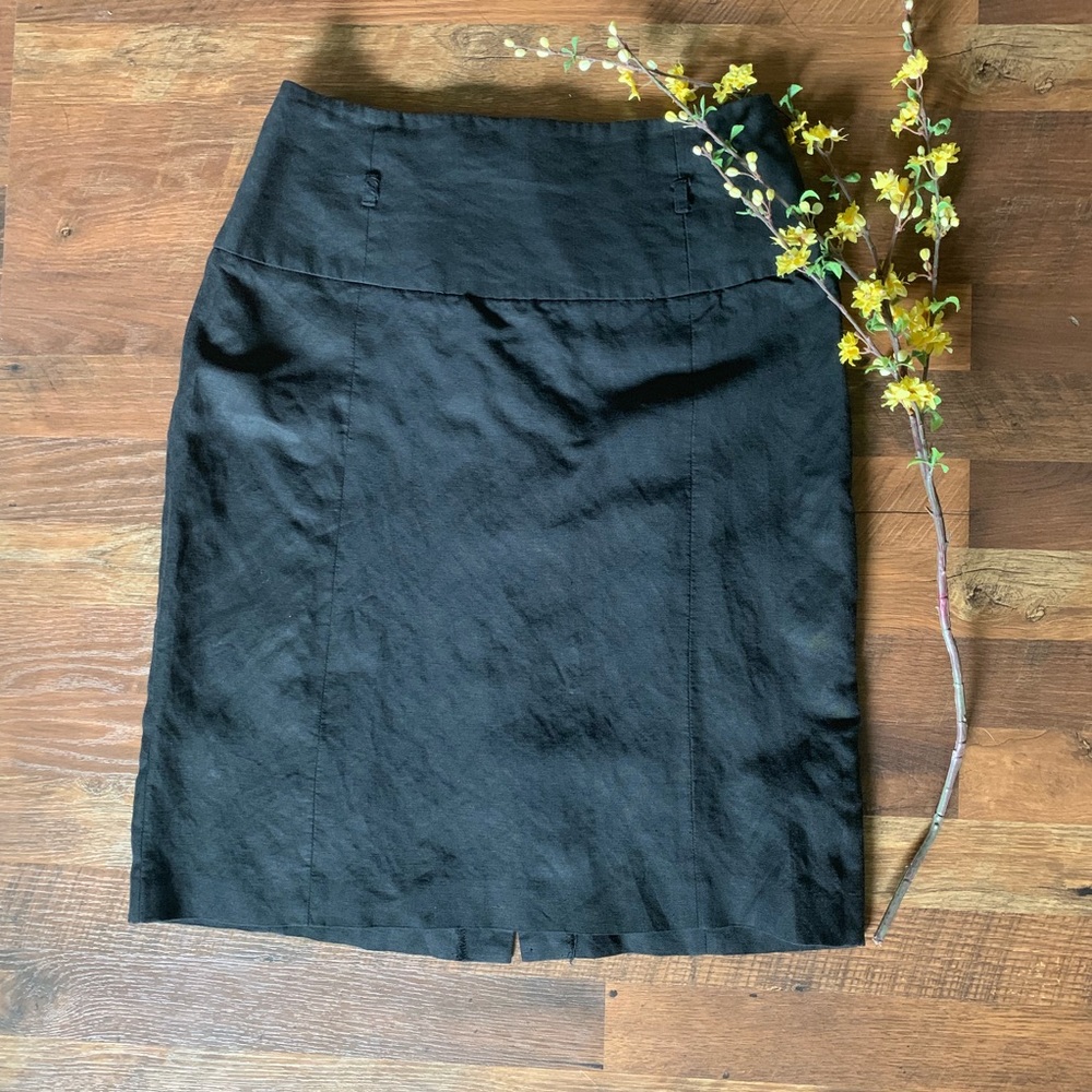 Larry Levin Linen Pencil Skirt